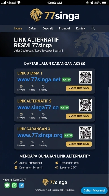 Halaman Link Alternatif 77singa untuk Android