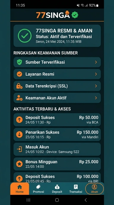 Kanal Resmi Unduh APK 77singa untuk Android