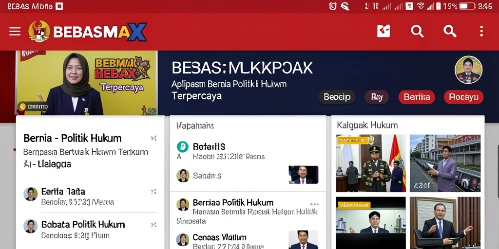 Tampilan antarmuka aplikasi BEBASMAX yang informatif dan user-friendly.