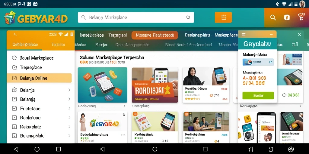 Antarmuka GEBYAR4D yang memudahkan pengguna dalam berbelanja.