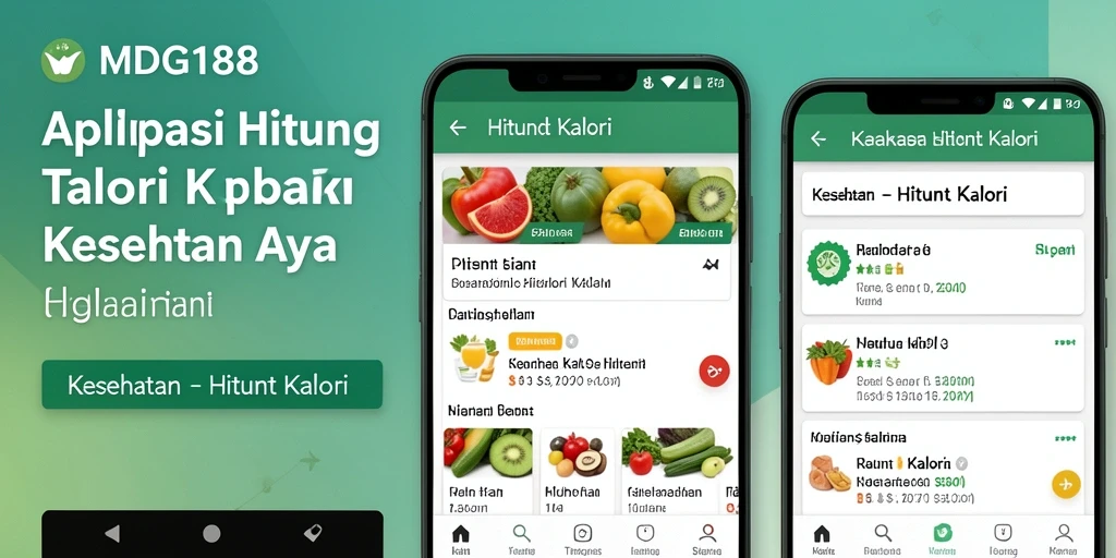 Screenshot MDG188 menampilkan antarmuka penghitungan kalori yang jelas dan informatif.