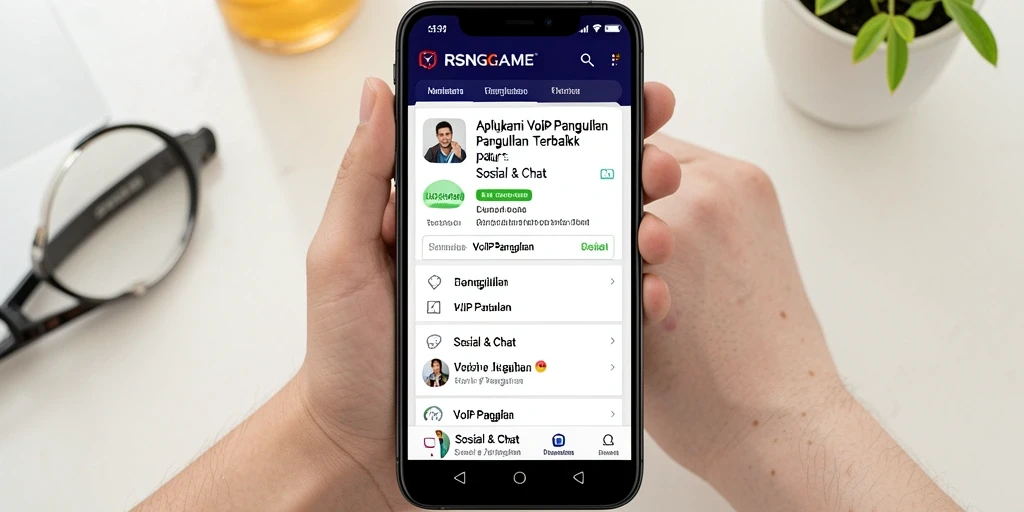 Tampilan antarmuka RSNGAME dengan fitur VoIP Panggilan yang menarik.
