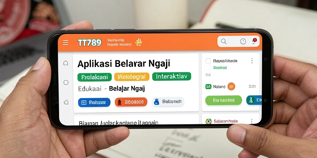 Tampilan antarmuka utama TT789 dengan fitur Belajar Ngaji.