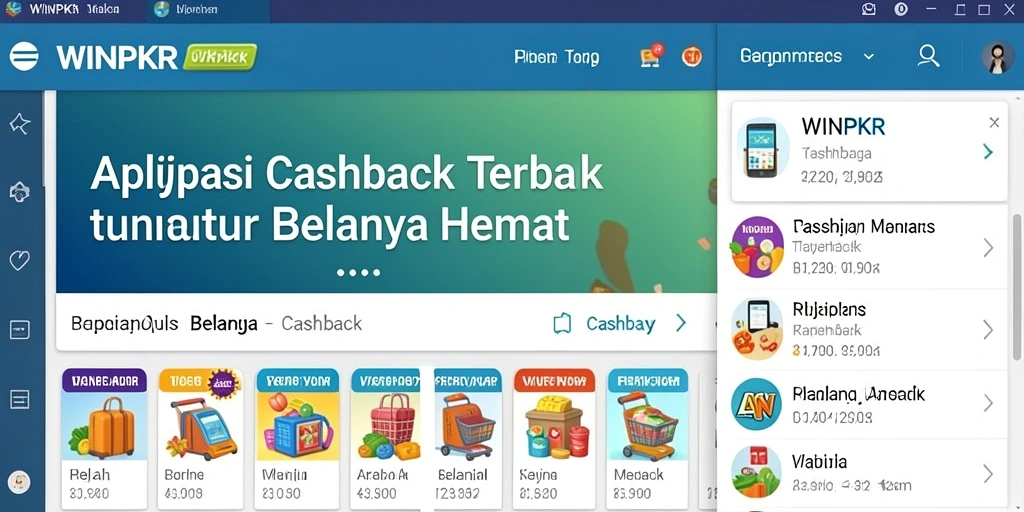 Tampilan antarmuka WINPKR yang intuitif dan mudah digunakan untuk cashback.